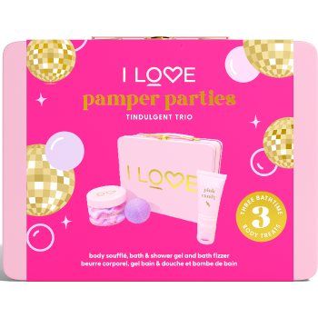I Love Pamper Parties Tindulgent Trio set cadou intr- o cutie