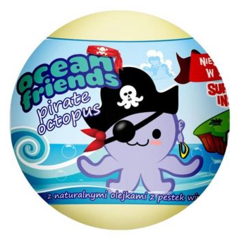 Bomba de Baie Fizzy cu Surpriza - Marba Ocean Friends Pirate Octopus, 140 g