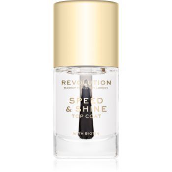 Makeup Revolution Speed & Shine lac de unghii cu uscare rapida translucid