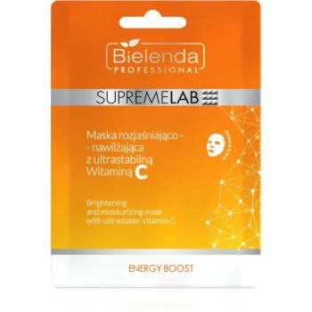 Bielenda Professional Supremelab Energy Boost mască textilă iluminatoare cu vitamina C