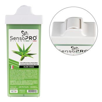 Ceara Epilat Unica Folosinta SensoPRO Milano, Rezerva Aloe 100 ml, Aplicator Ingust de firma originale