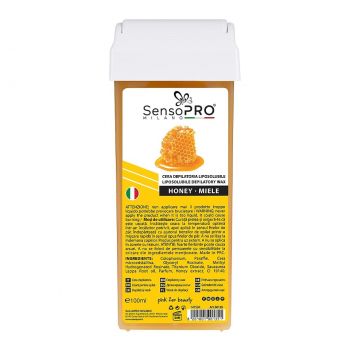 Ceara Epilat Unica Folosinta SensoPRO Milano, Rezerva Honey 100 ml, Aplicator Ingust