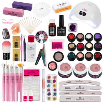 Kit Unghii False cu Gel UV SensoPRO Milano - Promotie #56 + CADOU Set 15 Pensule Manichiura
