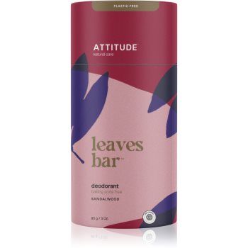 Attitude Leaves Bar Sandalwood deodorant fără conținut săruri de aluminiu