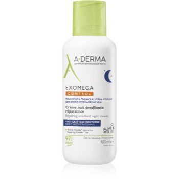 A-Derma Exomega Control Repairing Emollient Night Cream crema regeneratoare de noapte contra zgârierii