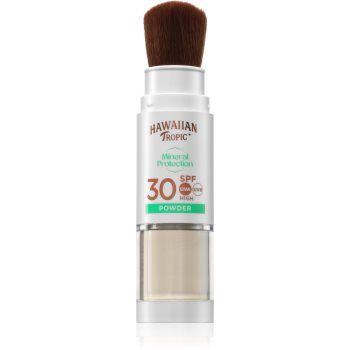 Hawaiian Tropic Mineral Protection Powder Brush pudra protectoare de lumina , rezistenta la apa SPF 30