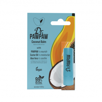Balsam stick pentru buze, cu aroma de cocos si pawpaw, ulei de ricin si aloe vera, Dr.PAWPAW, 4 g
