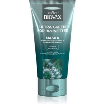 Biovax Glamour Ultra Green For Brunettes masca tonifianta si hranitoare pentru nuante de par castaniu