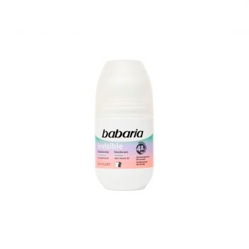 Deodorant roll-on fara alcool anti pete albe, Invisible, Babaria, 50 ml