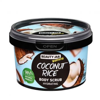 Scrub pentru corp hidratant Coconut Rice, Beauty Jar, 360 g