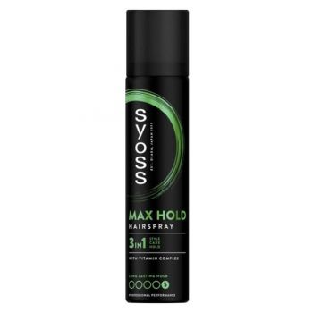 Spray Fixativ cu Fixare Foarte Puternica - Syoss Professional Max Hold Hairspray with Vitamin Complex, Long Lasting Hold 5, 75 ml