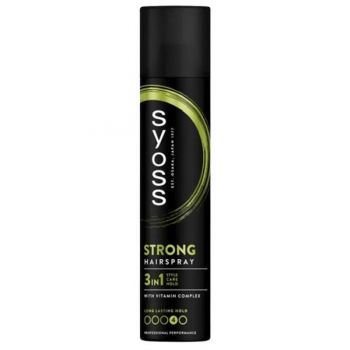 Spray Fixativ cu Fixare Puternica - Syoss Strong Hairspray 3 in 1 Style Care Hold with Vitamin Complex, Long Lasting Hold 4, 300 ml