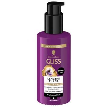 Tratament pentru Par Fragil - Schwarzkopf Gliss Lengths Filller with Haptiq System and Caffeine dor Fragile, Weak Hair, 100 ml