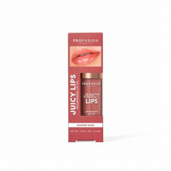 Ulei de buze hranitor si colorat Juicy Lip Tint, nuanta Radiant Rose, Profusion Cosmetics, 4.5 ml