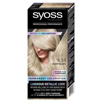 Vopsea de Par Permanenta - Syoss Professional Performance Matallic Collection Permanent Coloration, nuanta 9_53 Silver Blush
