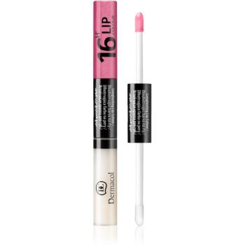 Dermacol 16H Lip Colour ruj si luciu de buze cu persistenta indelungata 2 in 1