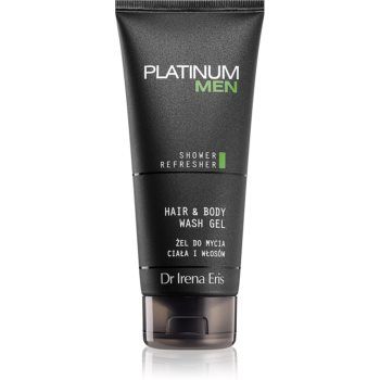 Dr Irena Eris Platinum Men Clean-Up gel de dus revigorant pentru corp si par