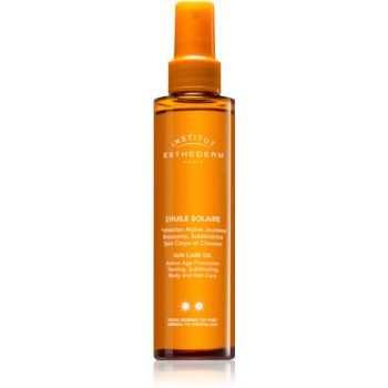 Institut Esthederm Adaptasun Sun Care Oil ulei cu protectie solara pentru piele si par protectie medie impotriva razelor UV