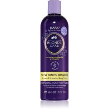 HASK Blonde Care Purple Shampoo sampon violet neutralizeaza tonurile de galben