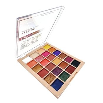 Paleta Fard, Makeup, Romantic Color, Soft Glam, 24 Culori, 01, 24 g