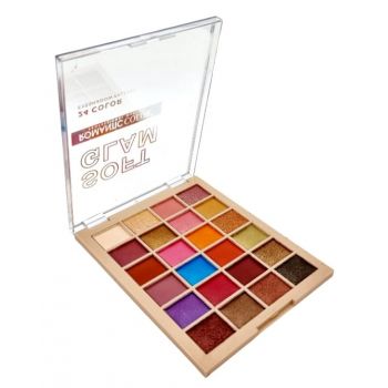 Paleta Fard, Makeup, Romantic Color, Soft Glam, 24 Culori, 02, 24 g