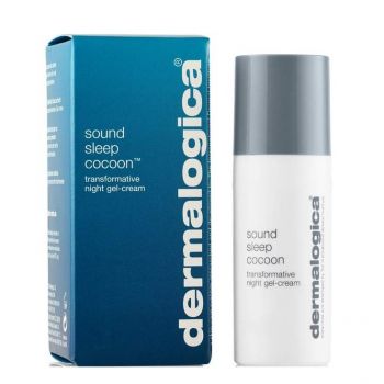 Crema-Gel de Noapte Dermalogica Sound Sleep Cocoon, Extract de Arbore de Matase Persan, Reduce Semnele de Oboseala si Reda Vitalitatea, Pentru Fata si Gat (Gramaj: 10 ml)