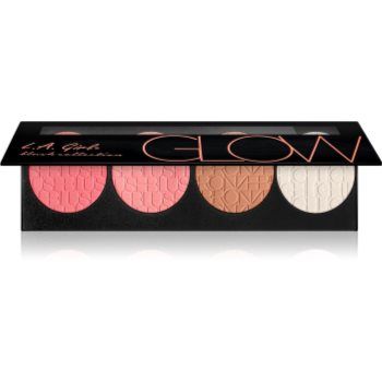 L.A. Girl Cosmetics Blush Collection iluminator, pudră bronzantă și blush