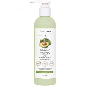 Masca naturala de intarire si hidratare pentru par uscat si deteriorat, T-LAB Organics, 250 ml