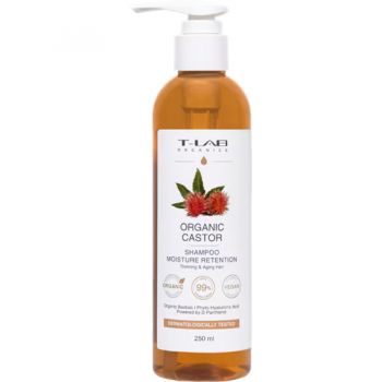 Sampon natural pentru par normal, T-LAB Organics, Organic Castor, 250 ml
