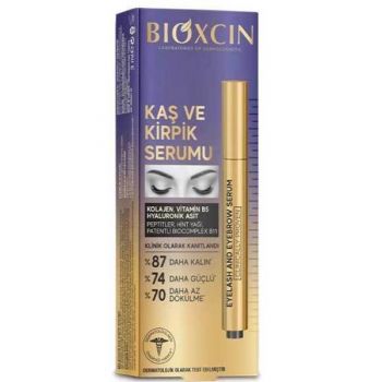 Ser pentru gene si sprancene cu colagen si acid hialuronic Bioxcin, 3 ml