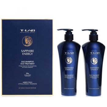 Set cadou de par T-Lab Professional, Sapphire Duo, Sampon, 300ml + Tratament, 300 ml