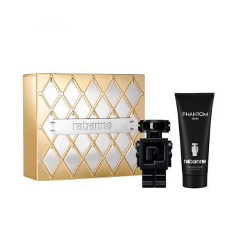 Set cadou Paco Rabanne Phantom, Parfum, Barbati, 100 ml + Gel de dus, 100 ml
