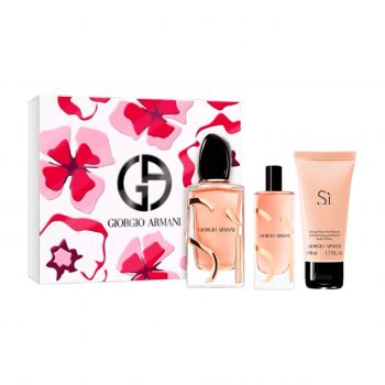 Set cadou Si Intense Giorgio Armani, Femei, Apa de Parfum, 100 ml + Lotiune de corp, 50 ml + Apa de Parfum, 15 ml