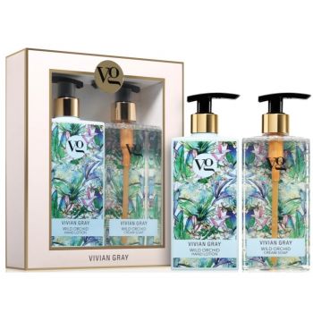 Set cadou Vivian Gray Wild Orhid Lotiune Hidratanta de Maini 350 ml + Sapun lichid, 350 ml