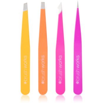 Brushworks Combination Tweezer Set set pensete pentru sprâncene