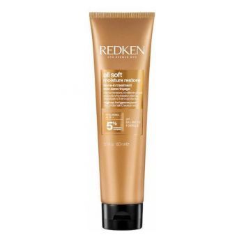 Crema de par Redken All Soft Moisture Restore fara clatire, pentru parul uscat imbogatita cu Ulei de Argan si Acid Hialuronic, 150 ml