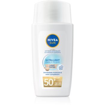 NIVEA SUN Ultra Light Fluid nuantator cu textura usoara SPF 50+