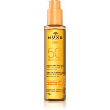 Nuxe Sun Face and Body Tanning Sun Oil ulei pentru plaja pentru fata si corp