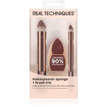 Real Techniques Makeup Saver Brush Trio set perii machiaj