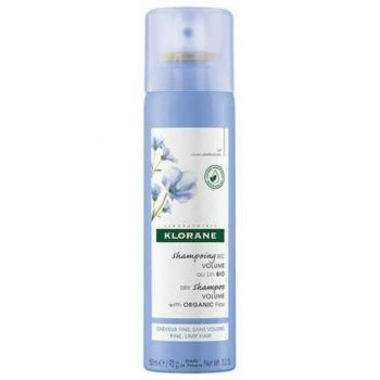 Sampon uscat imbogatit cu fibre de in organic, Klorane, Volumen, 150 ml