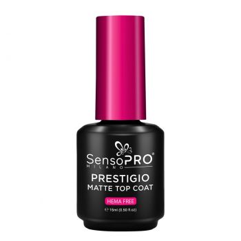 Top Coat PRESTIGIO Matte Velvet SensoPRO Milano, 15ml