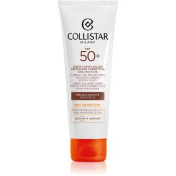 Collistar CORRECTIVE PROTECTION SUN BODY CREAM SPECIFIC ZONES SPF 50+ crema pentru bronzare impotriva petelor