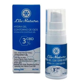 Gel contur ochi Lliv Nature, acid hialuronic si vitamina E, 15 ml