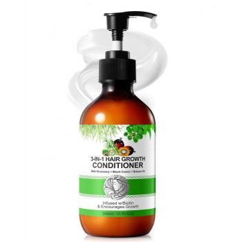 Balsam de Par 3 in 1 cu Ulei de Rozmarin, Ricin, Batana pentru Cresterea Parului, NOVA KISS   300 ml