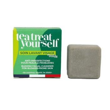Cleanser facial solid Tea Treat Yourself, pentru ten cu imperfectiuni, cu tea tree si arnica bio, 28 g