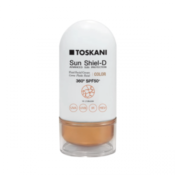 Crema de fata coloranta cu protectie solara Toskani Sun Shield Fluid Facial Cream Color SPF50 50ml