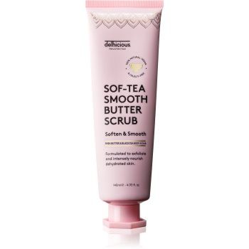 delhicious Sof-Tea Smooth Butter Scrub exfoliant de corp hidratant cu efect de exfoliere