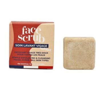 Exfoliant facial solid, cu samburi de caisa si ulei de migdale dulci bio, 28 g