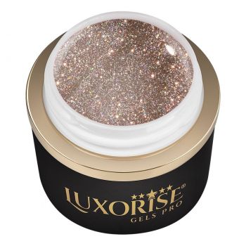 Gel UV Constructie Unghii RevoFlex Disco LUXORISE 15ml, Glam Gold
