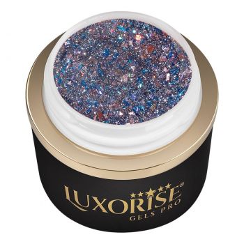 Gel UV Constructie Unghii RevoFlex LUXORISE 15ml, Glitz Breeze